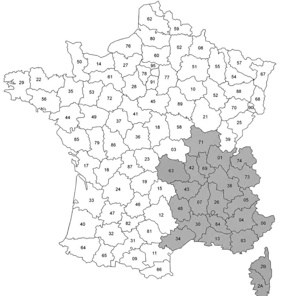 carte sud est
